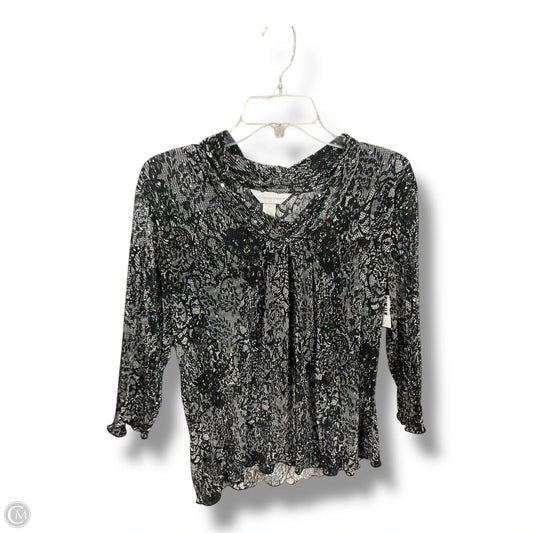 Top Long Sleeve By Christopher And Banks In Black, Size: Xl