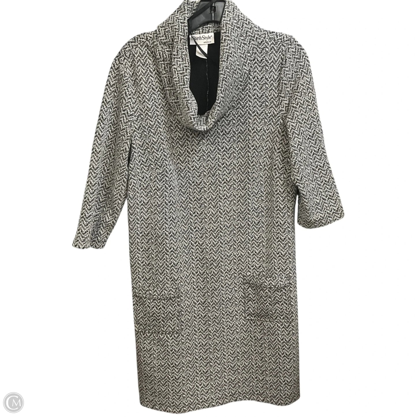Dress Casual Midi By Northstyle In Black & White, Size: L
