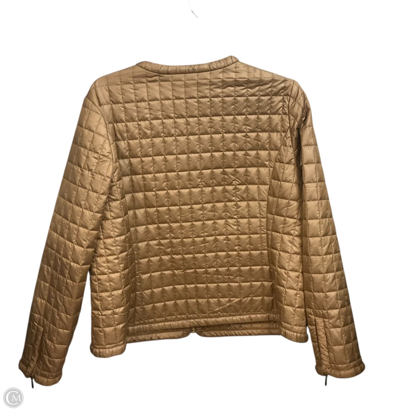 Jacket Puffer & Quilted By Chicos In Tan, Size: L