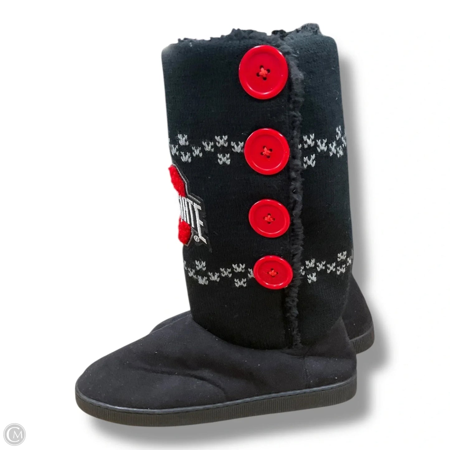 Boots Mid-calf Flats By Clothes Mentor In Black, Size: 7