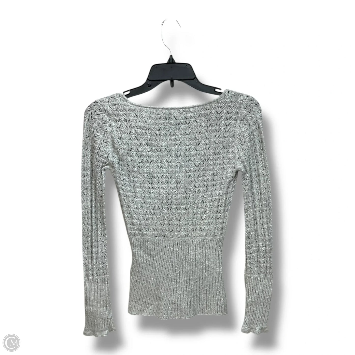 Top Long Sleeve By Express In Grey, Size: Xs