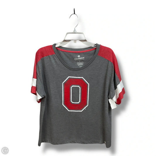 Top Short Sleeve By Colosseum In Grey, Size: L