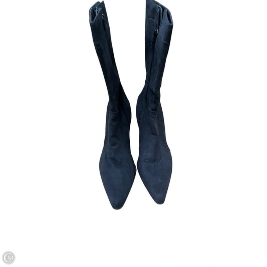 Boots Mid-calf Heels By George In Black, Size: 8.5