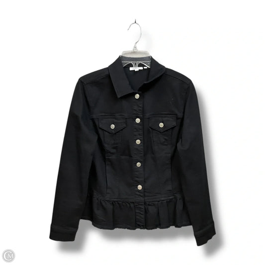 Jacket Denim By Chicos In Black, Size: M