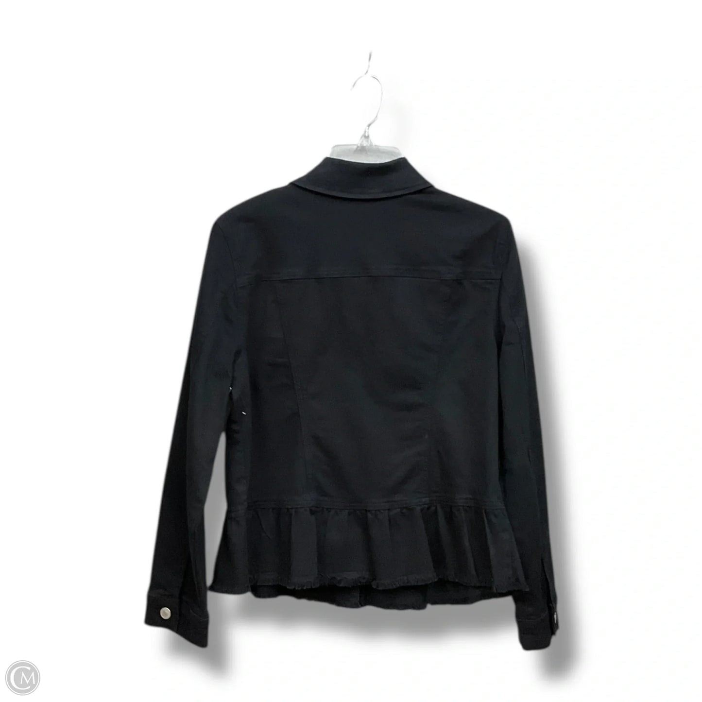 Jacket Denim By Chicos In Black, Size: M