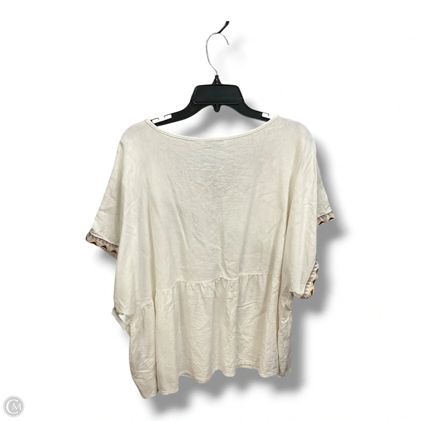 Top Short Sleeve By Sonoma In White, Size: 3x