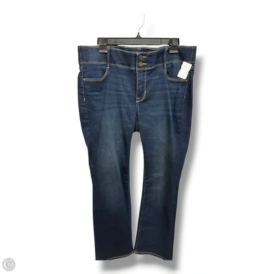 Jeans Wide Leg By Apt 9 In Blue Denim, Size: 14