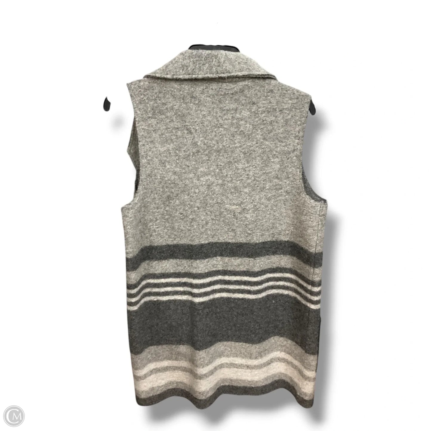 Vest Sweater By Tahari In Grey, Size: M