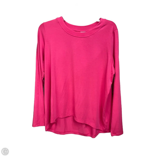 Athletic Top Long Sleeve Collar By Athleta In Pink, Size: S