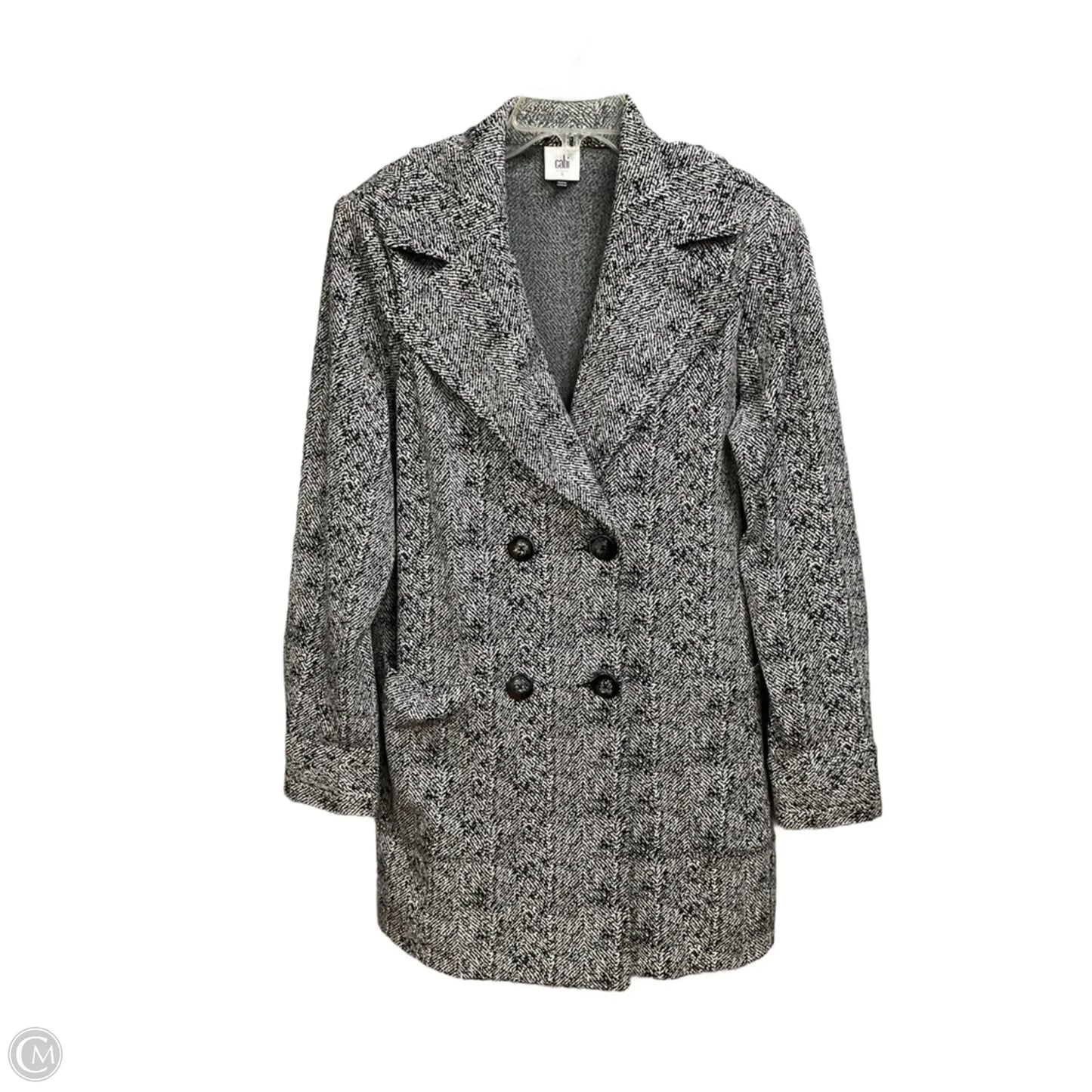 Coat Peacoat By Cabi In Black & White, Size: S