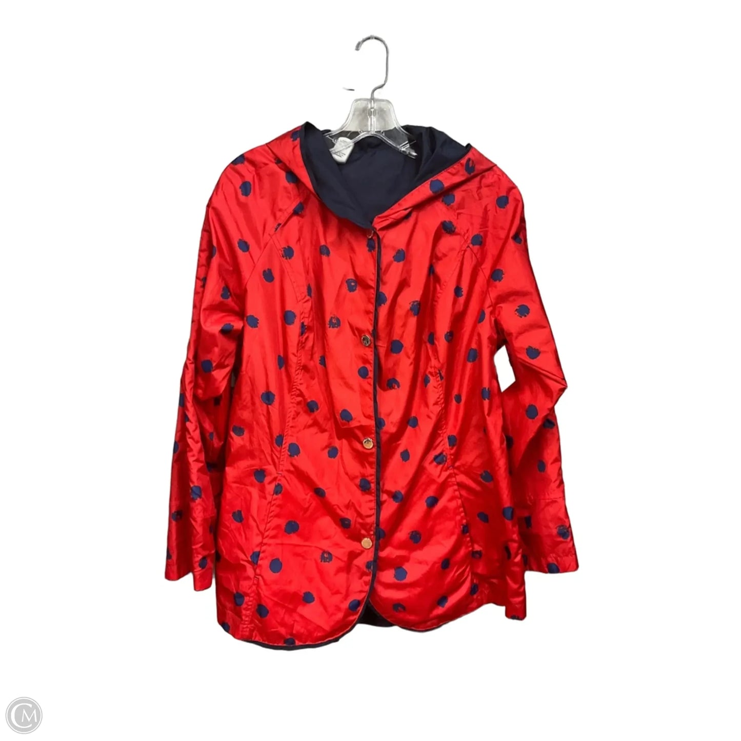 Coat Raincoat By Details In Red, Size: S