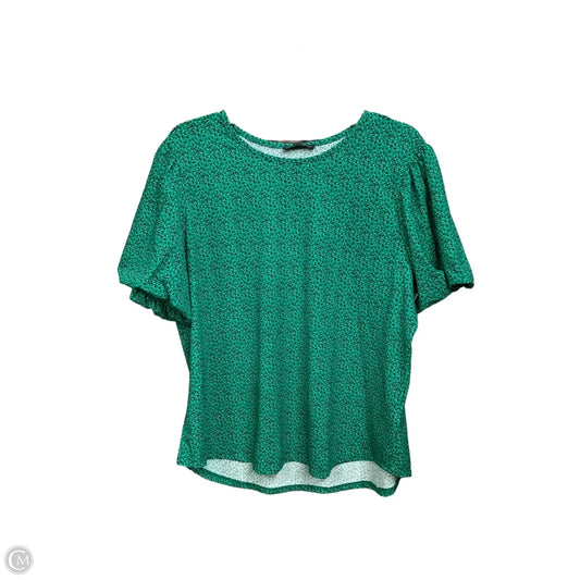Top Short Sleeve By Adrianna Papell In Green, Size: Xl