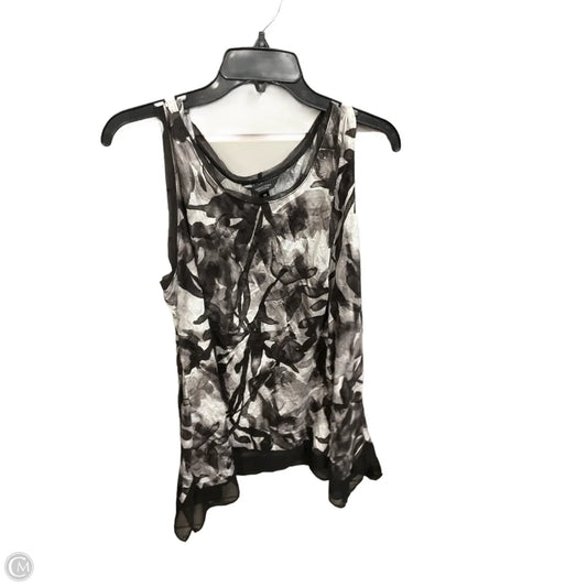 Top Sleeveless By Simply Vera In Black & White, Size: 1x