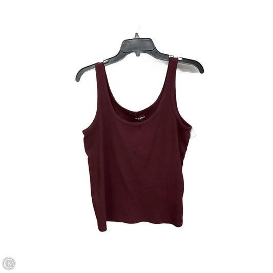 Top Sleeveless Basic By Old Navy In Maroon, Size: Xl