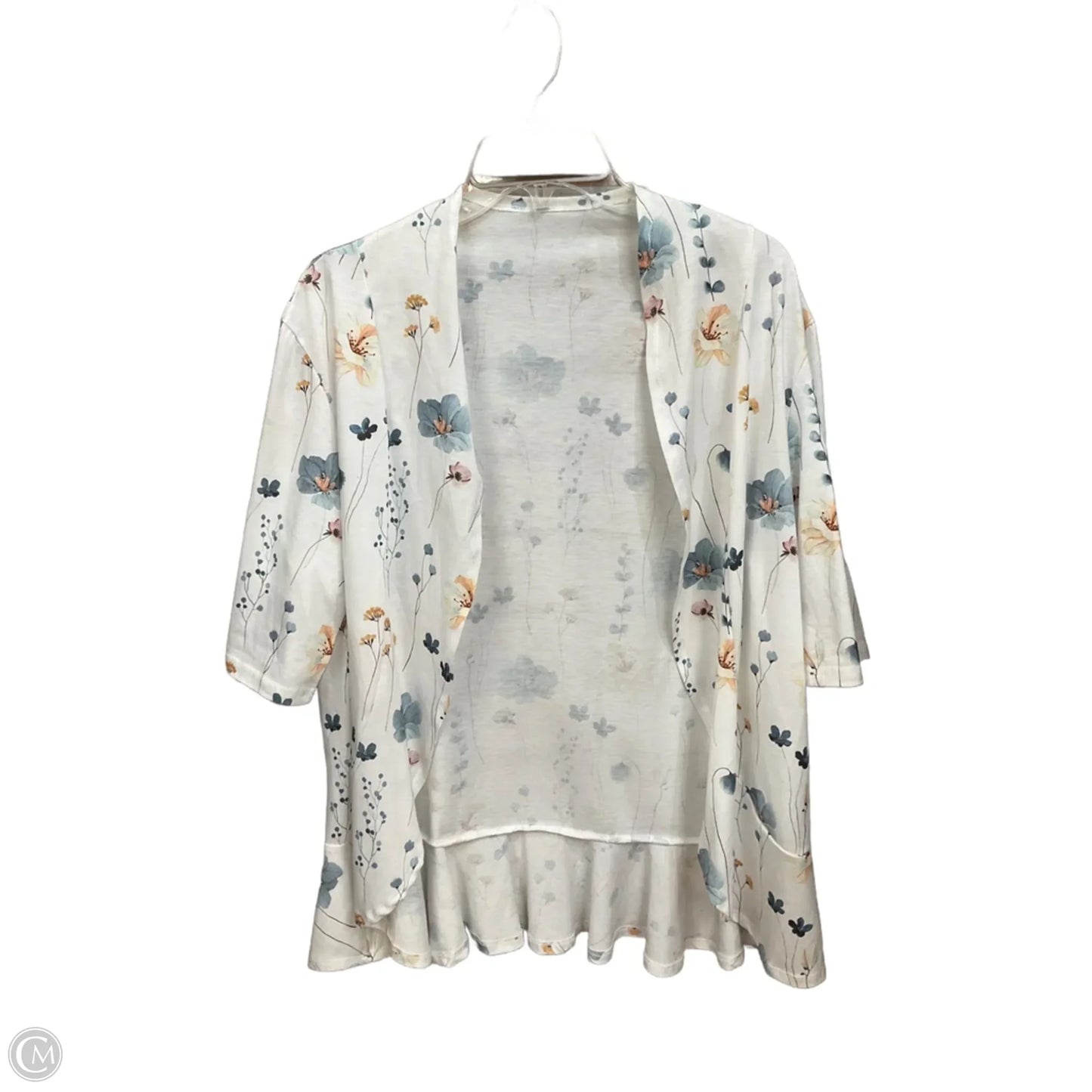 Cardigan By Clothes Mentor In Floral Print, Size: L