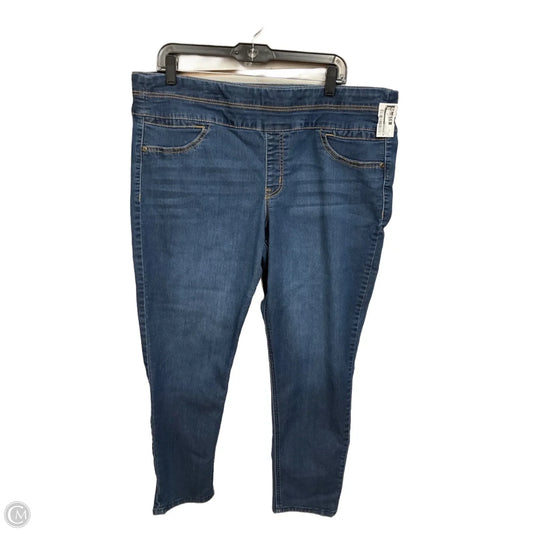 Jeans Straight By Relativity In Blue Denim, Size: 18