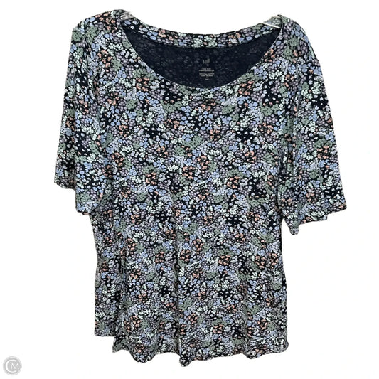 Top Short Sleeve By J. Jill In Blue, Size: L