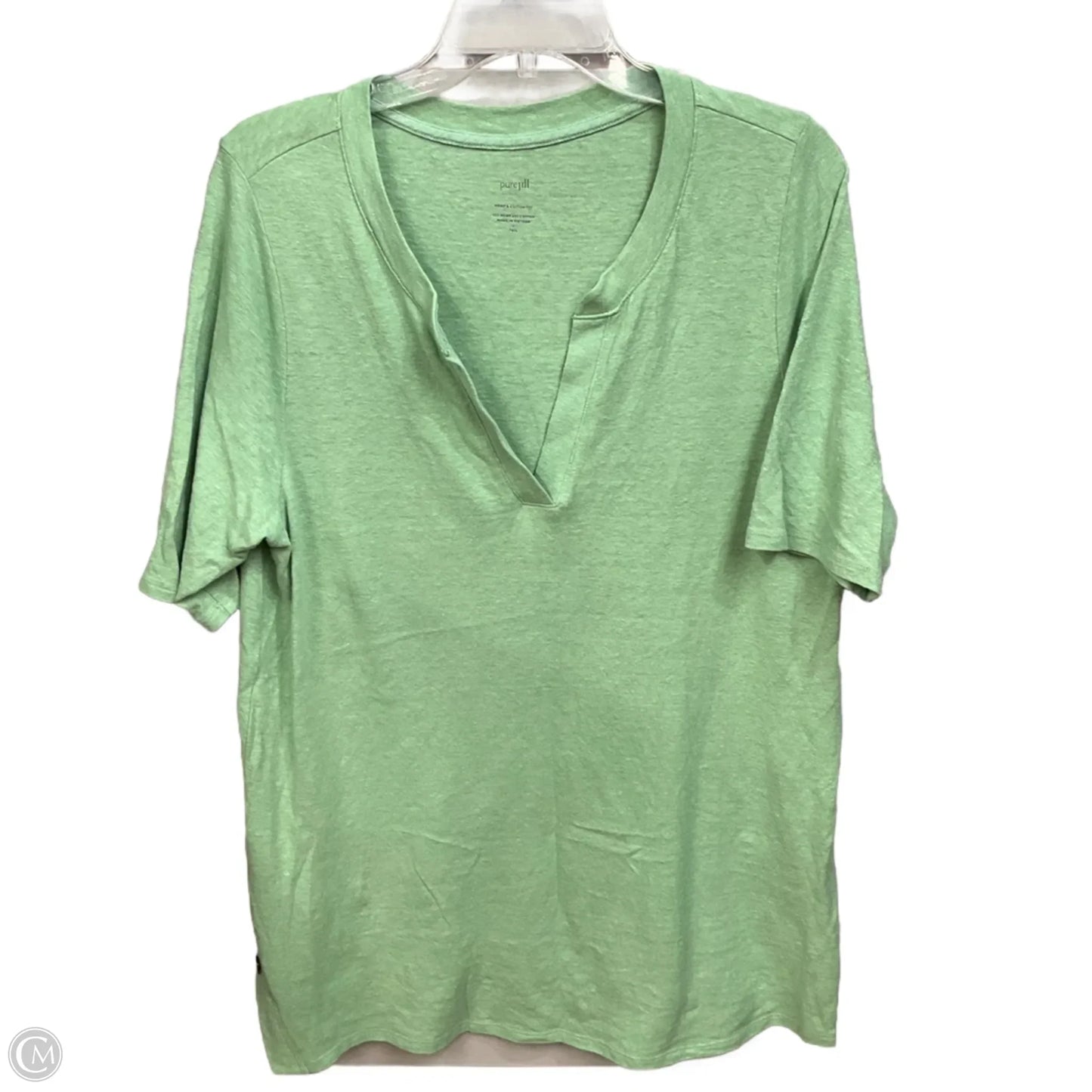 Top Short Sleeve By Pure Jill In Green, Size: L