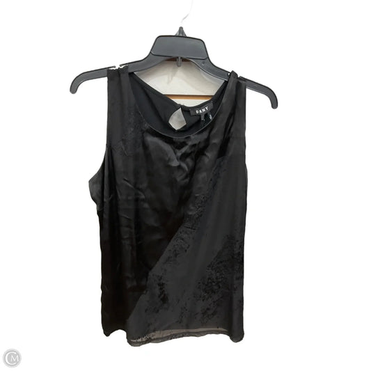 Top Sleeveless By Dkny In Black, Size: L