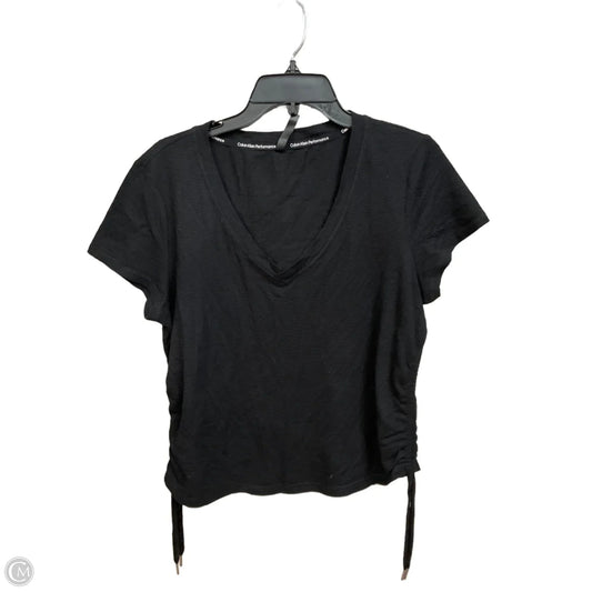 Top Short Sleeve By Calvin Klein Performance In Black, Size: Xl