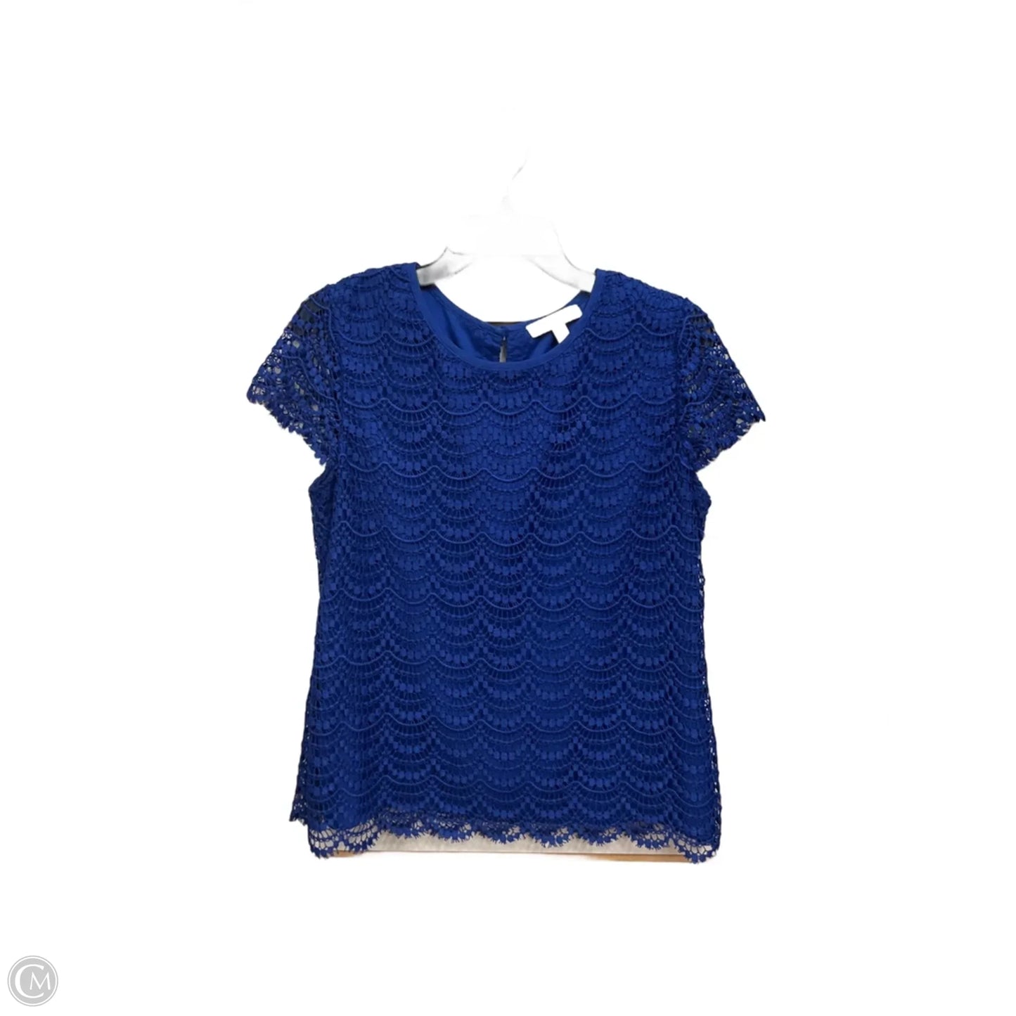 Top Short Sleeve By Banana Republic In Blue, Size: M
