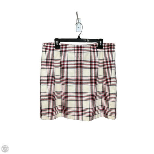 Skirt Midi By Brooks Brothers In Blue & Red & White, Size: 14