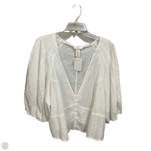 Top Short Sleeve By H&m In White, Size: Xxl