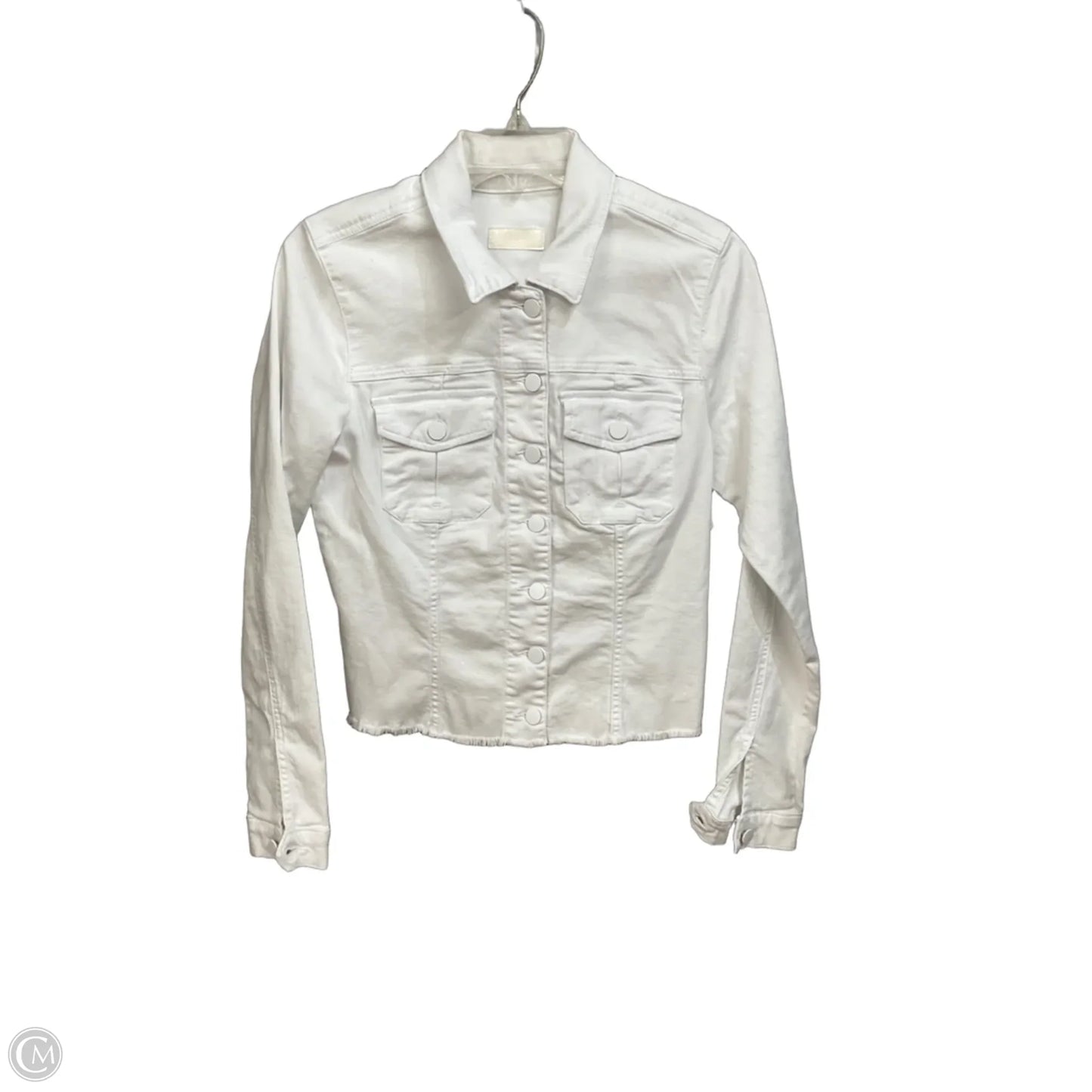 Jacket Denim By Kut In White, Size: M