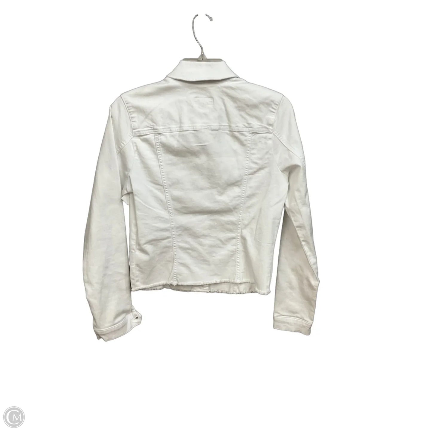 Jacket Denim By Kut In White, Size: M
