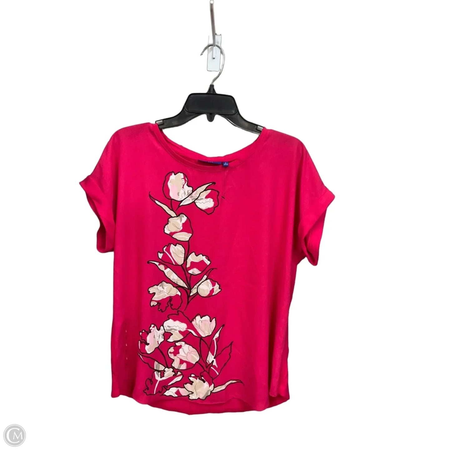 Top Short Sleeve By Apt 9 In Pink, Size: L