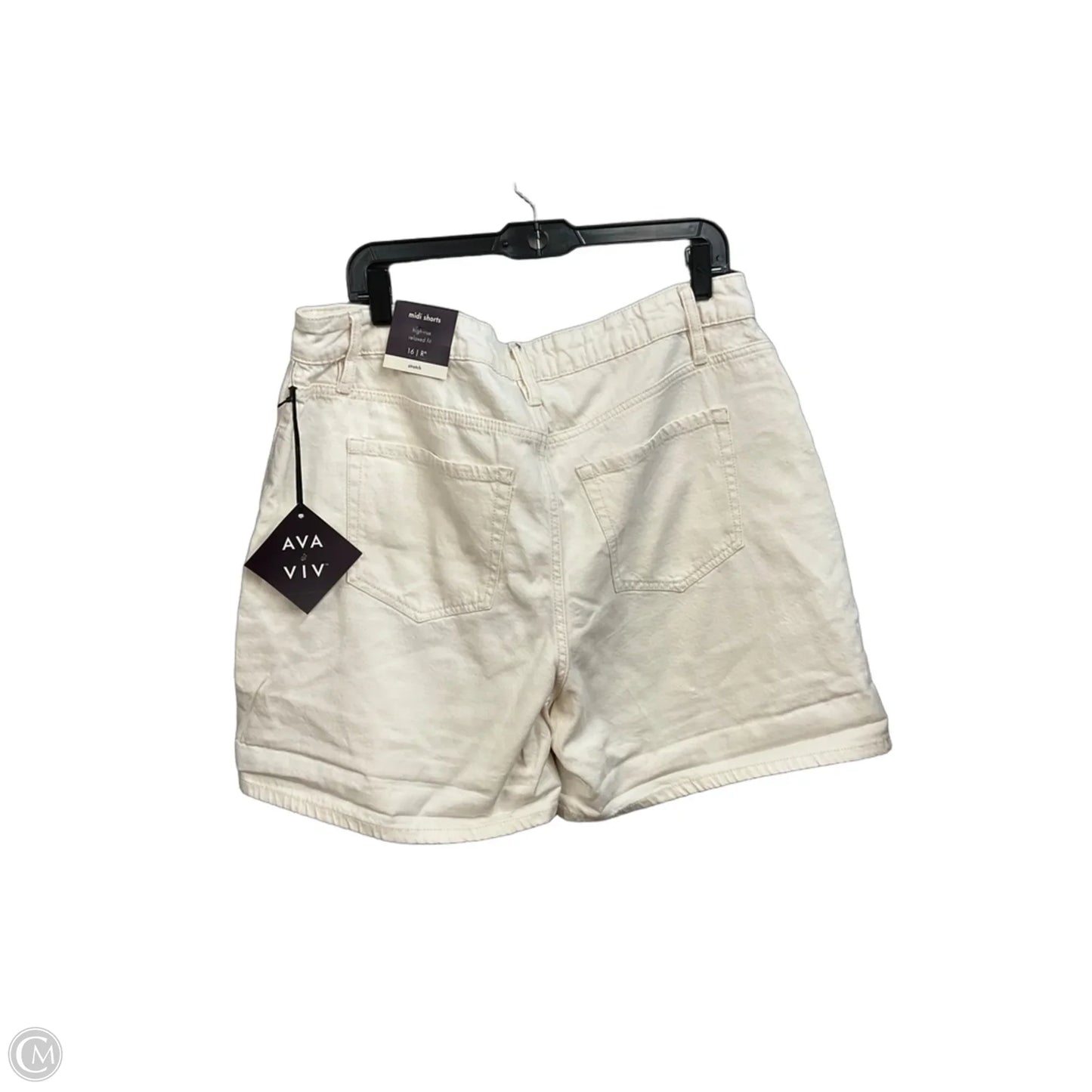 Shorts By Ava & Viv In White, Size: 16
