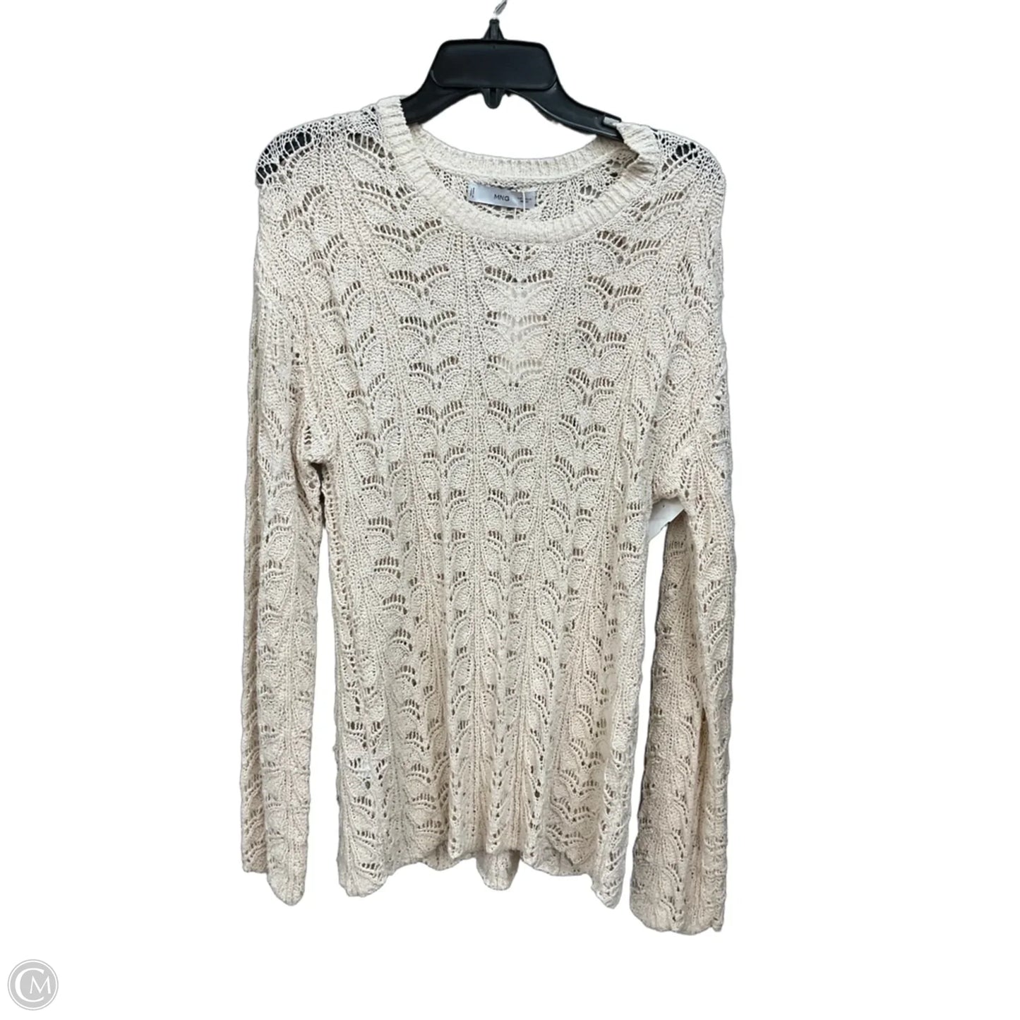 Top Long Sleeve By Mng In Cream, Size: Xl