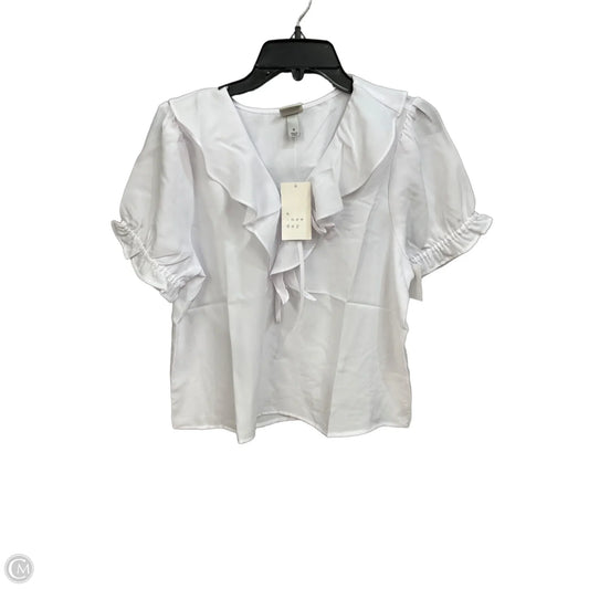 Top Short Sleeve By A New Day In White, Size: M