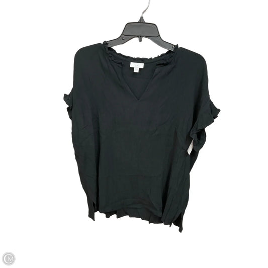 Top Short Sleeve By J. Jill In Black, Size: L