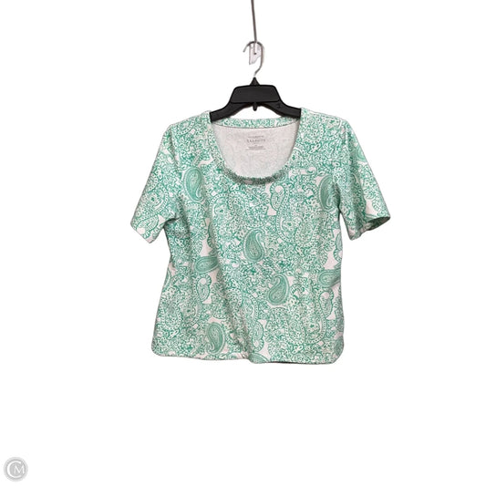 Top Short Sleeve By Talbots In Green, Size: Lp