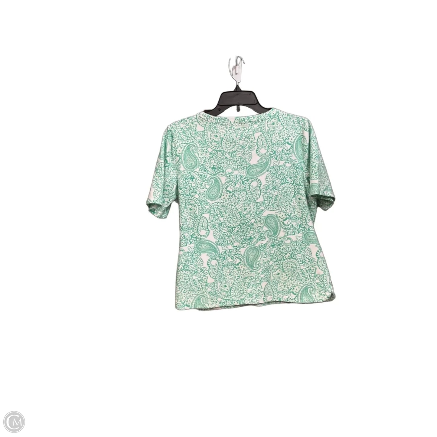 Top Short Sleeve By Talbots In Green, Size: Lp