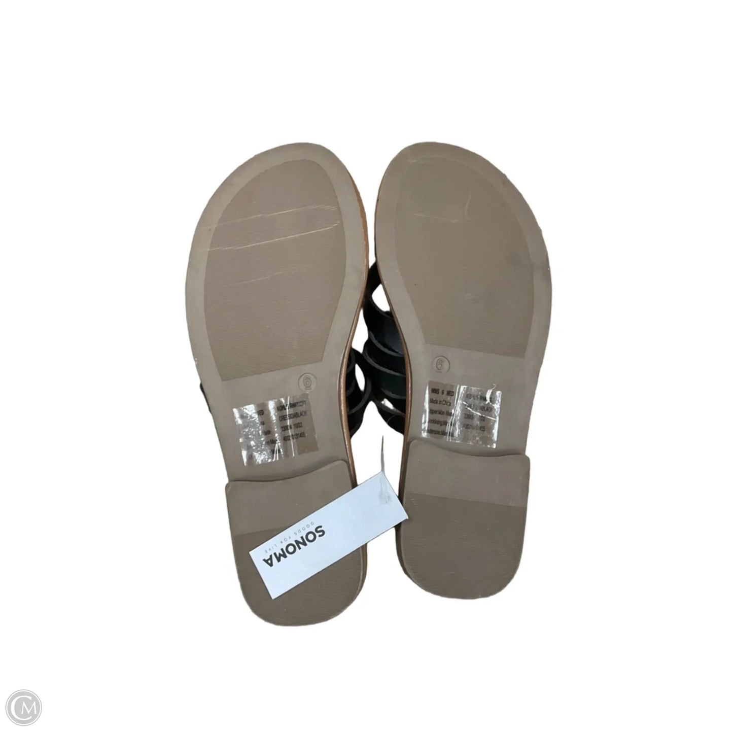 Sandals Flats By Sonoma In Black, Size: 6