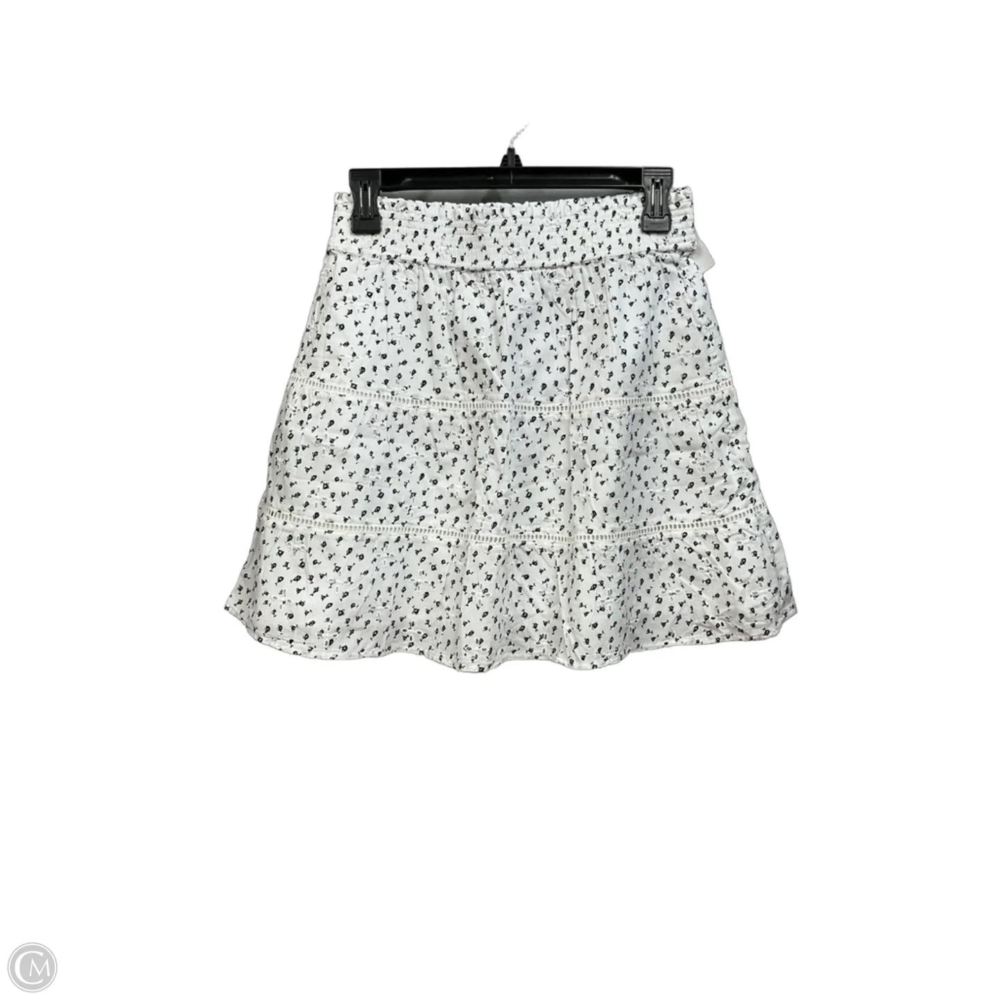 Skirt Midi By Loft In Black & White, Size: 0