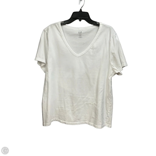 Top Short Sleeve Basic By Gap In White, Size: Xl