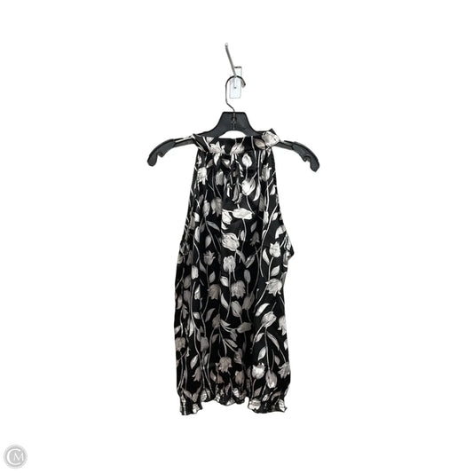 Top Sleeveless By Cato In Black & White, Size: Xl