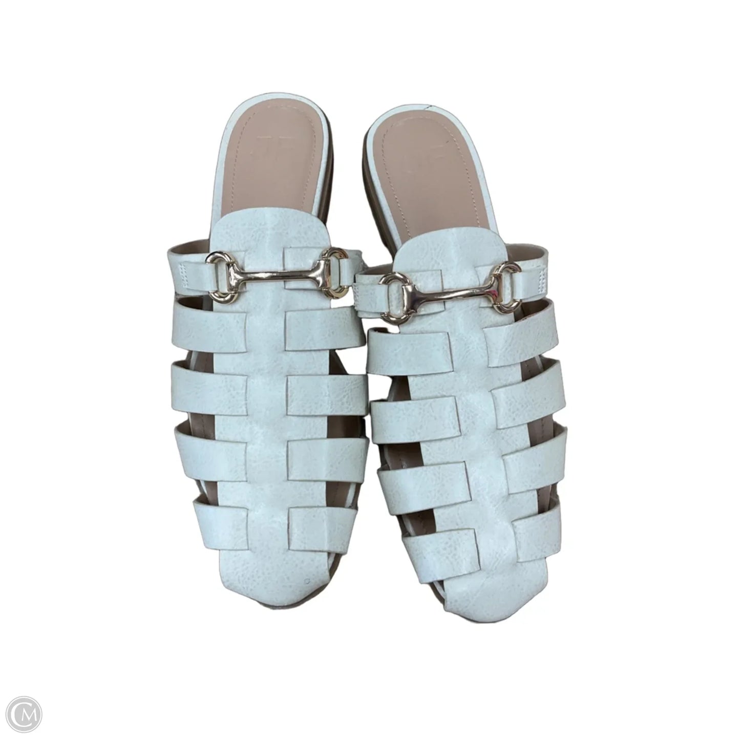 Sandals Flats By Jf In Cream, Size: 7