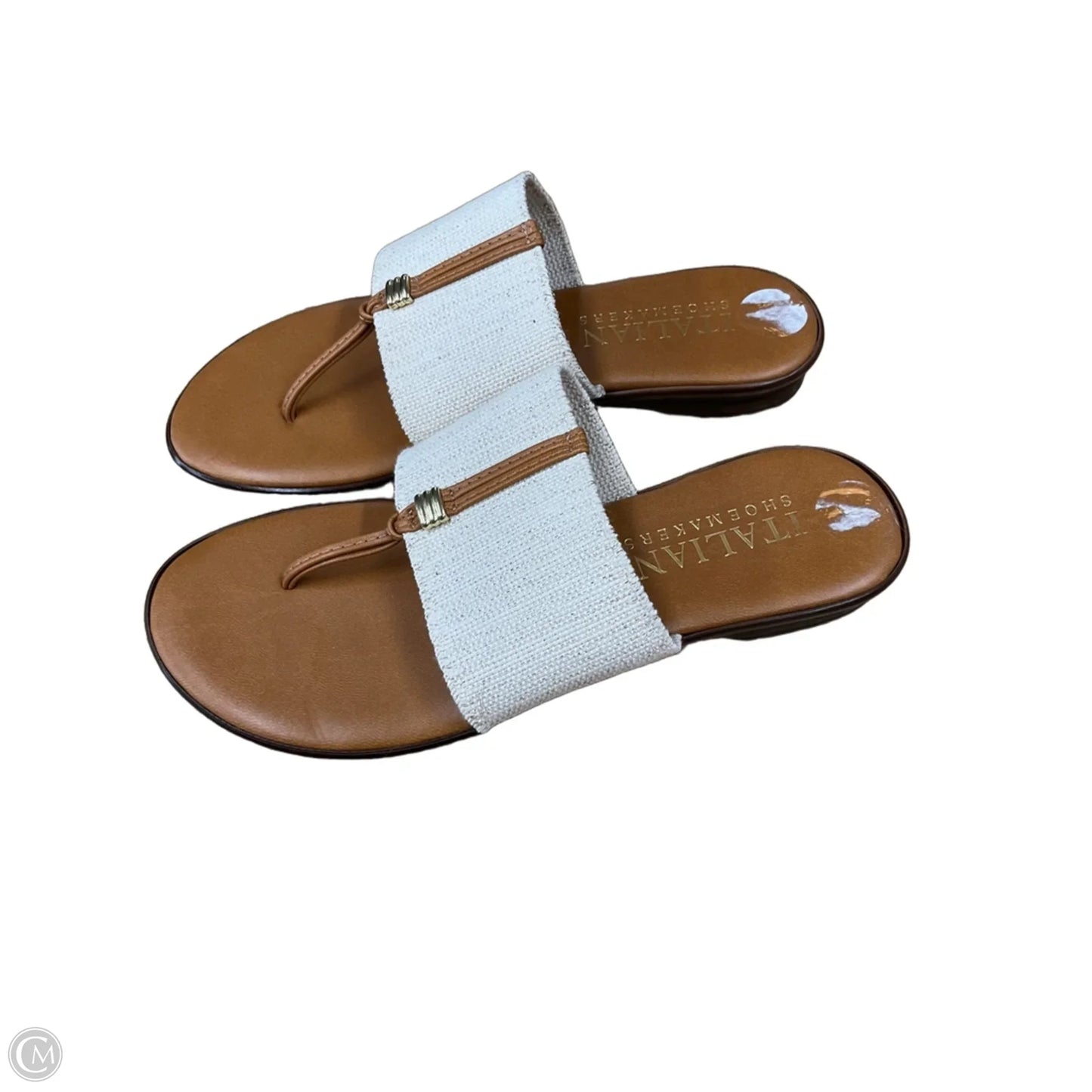 Sandals Flats By Italian Shoemakers In Tan, Size: 7
