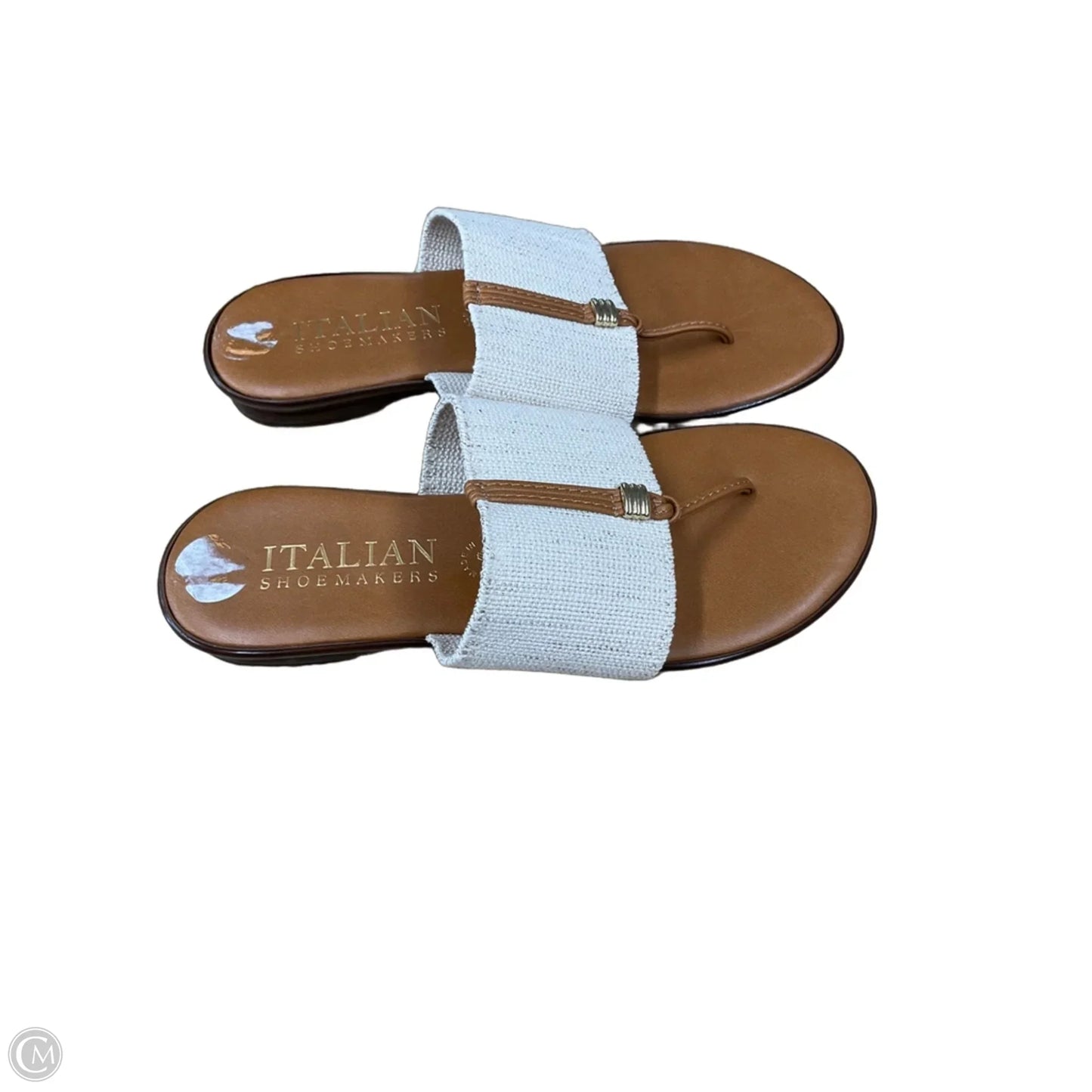 Sandals Flats By Italian Shoemakers In Tan, Size: 7