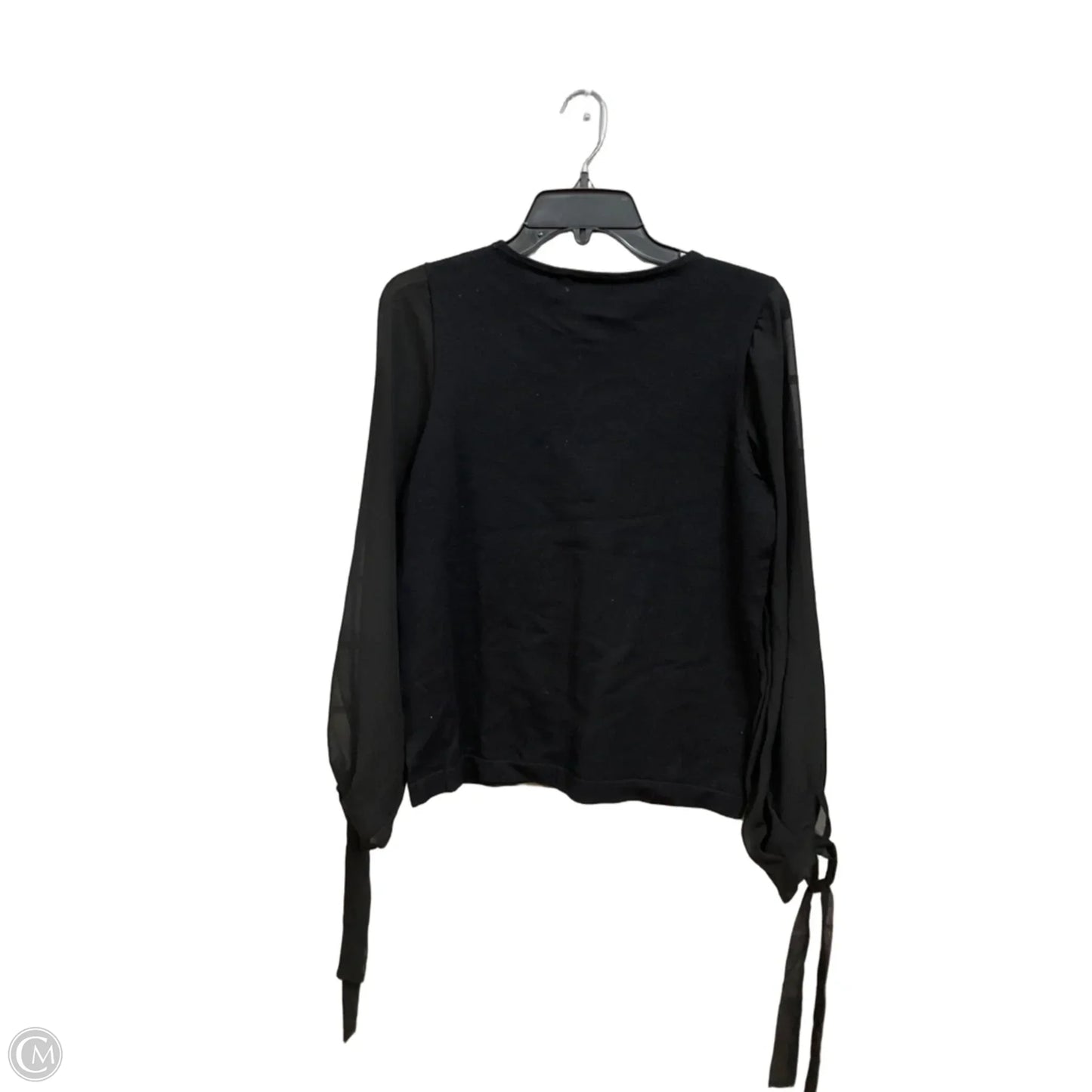 Blouse Long Sleeve By Cece In Black, Size: S