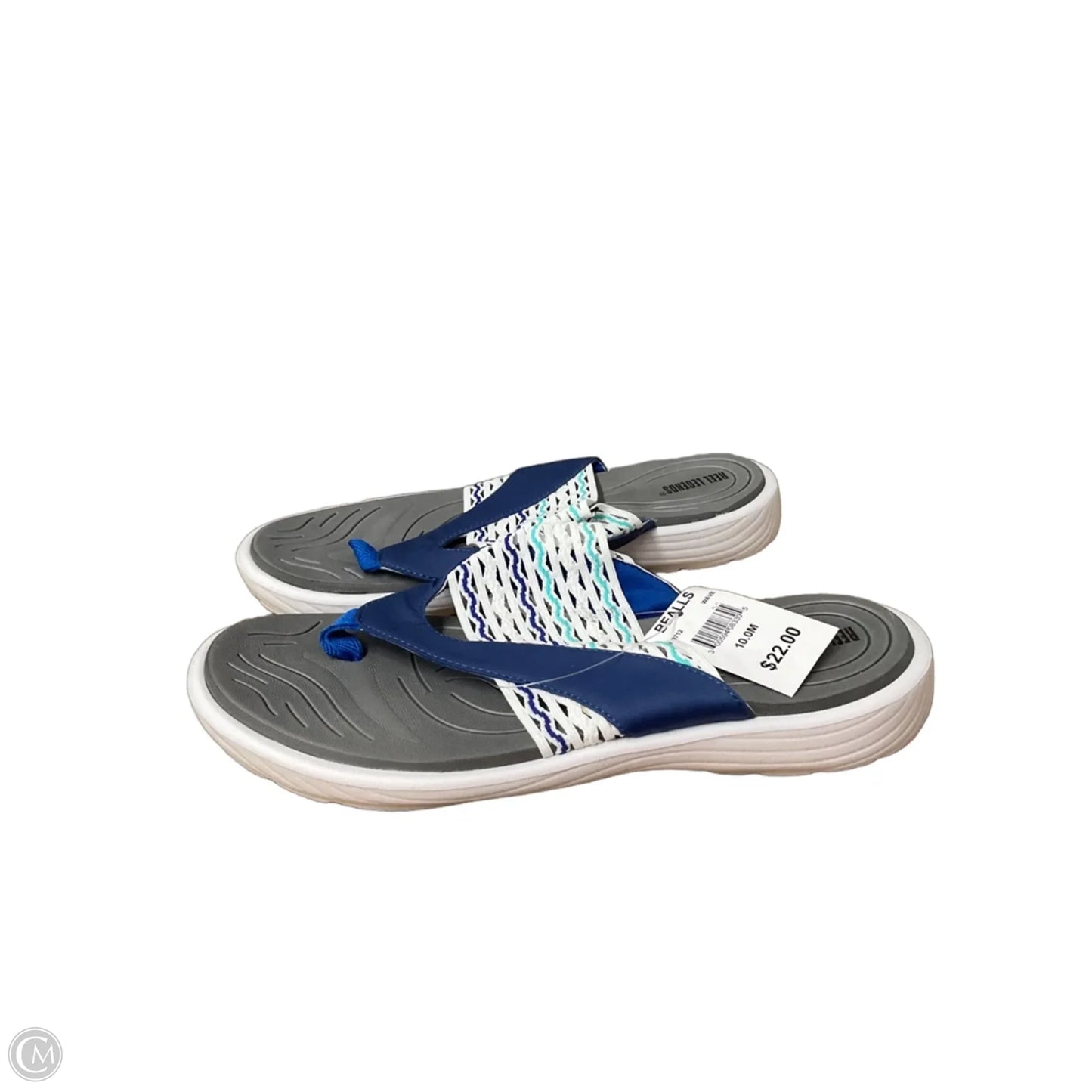 Sandals Flip Flops By Reel Legends In White, Size: 10