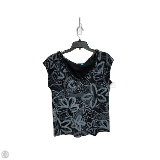 Top Short Sleeve By Fresh Produce In Black & Grey, Size: M