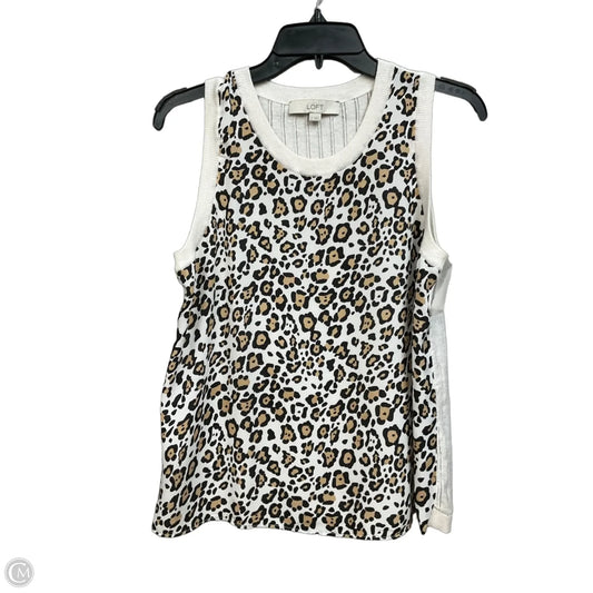 Top Sleeveless By Loft In Animal Print, Size: S