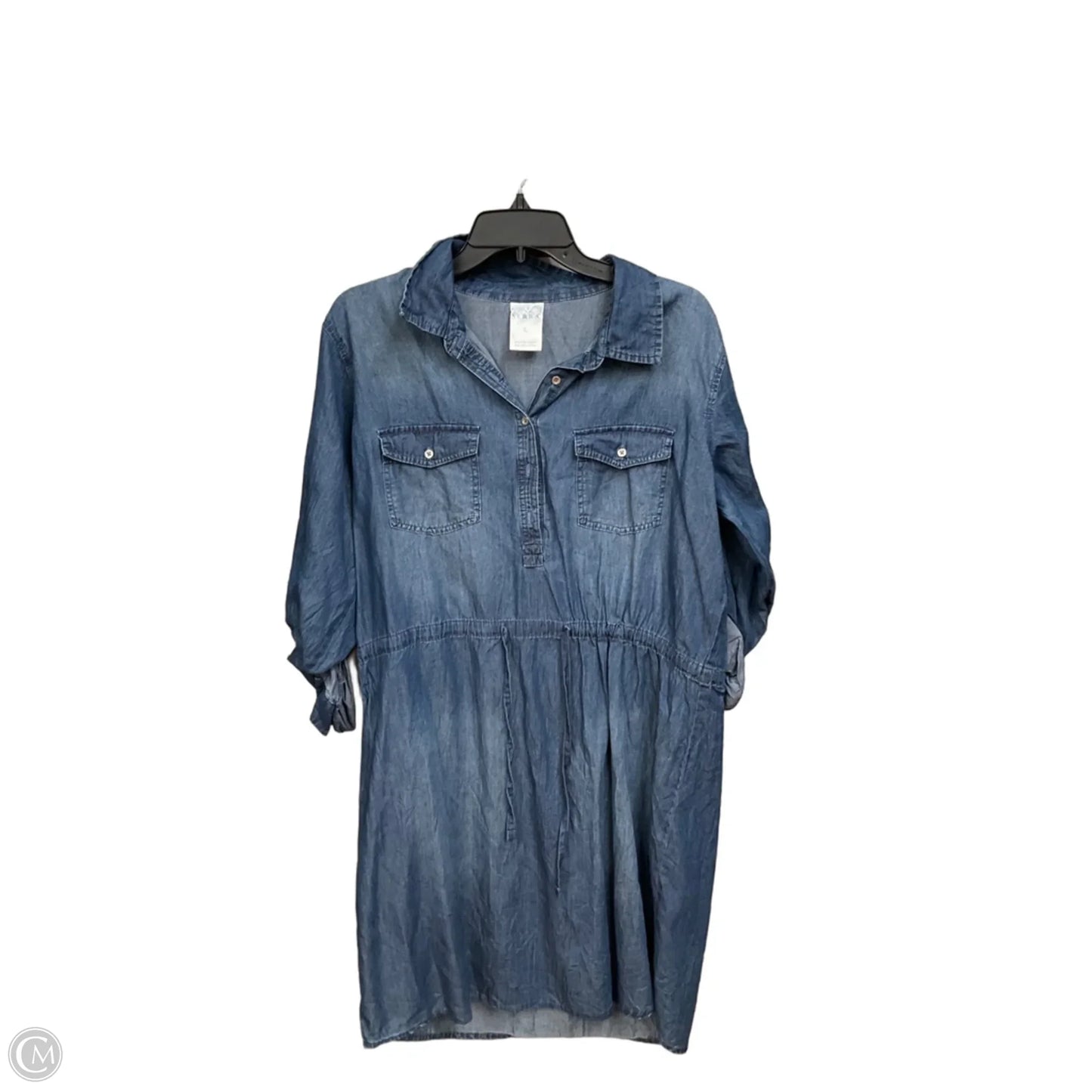 Dress Casual Midi By Serra In Blue Denim, Size: L