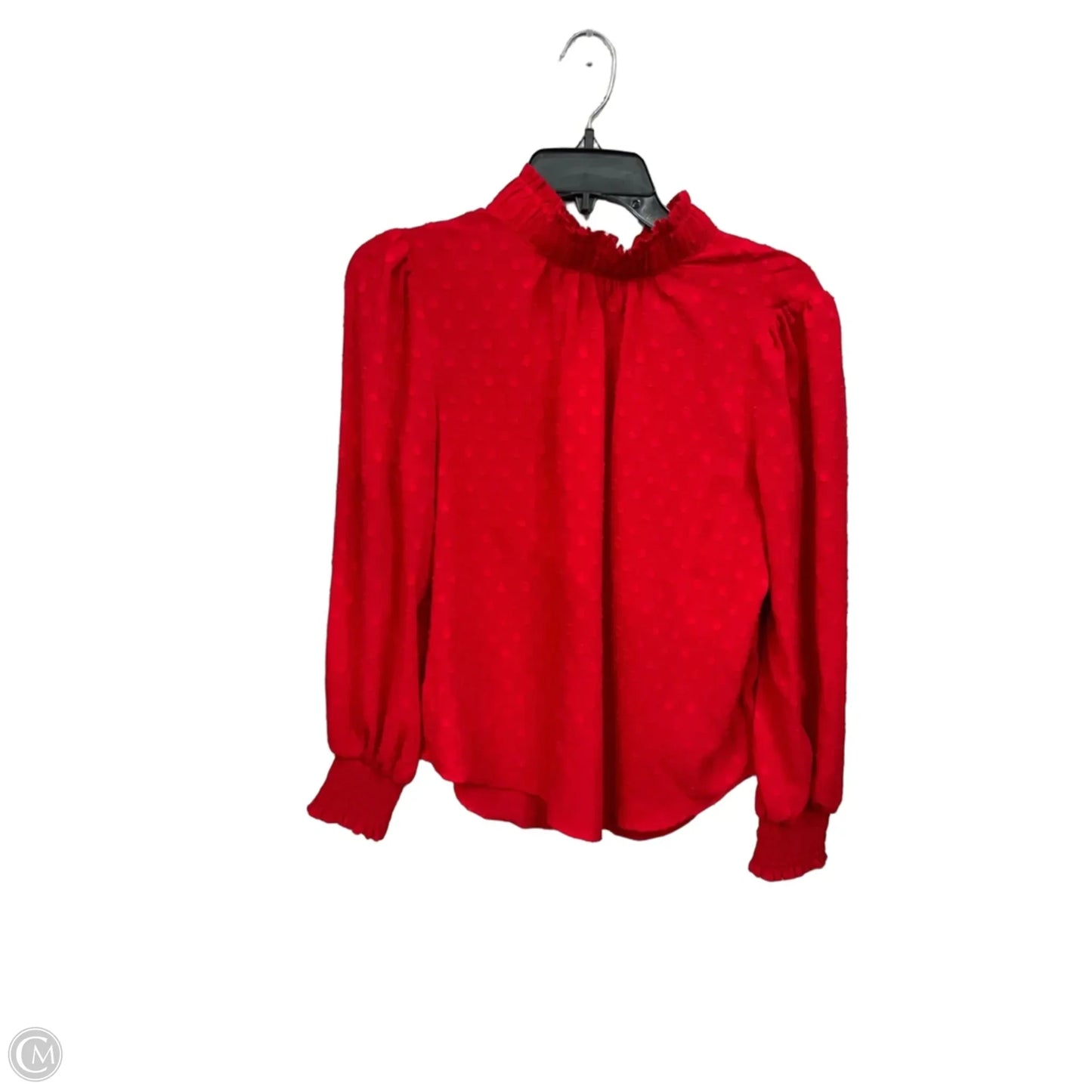 Blouse Long Sleeve By Loft In Red, Size: S