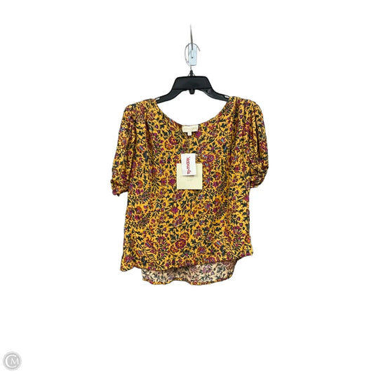 Top Short Sleeve By Cynthia Rowley In Floral Print, Size: L